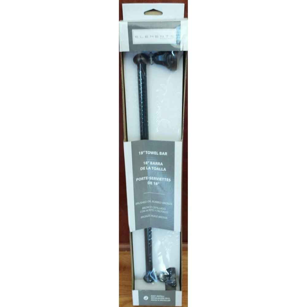 BATHROOM TOWEL BAR 18 INCH oil rubbed bronze Newbury ELEMENTS BHE3-03DBAC-R